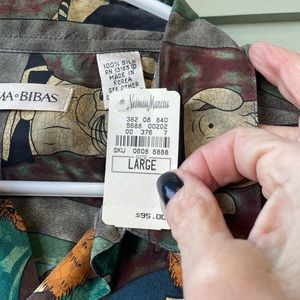 100% silk short sleeve Burma Bibas shirt.